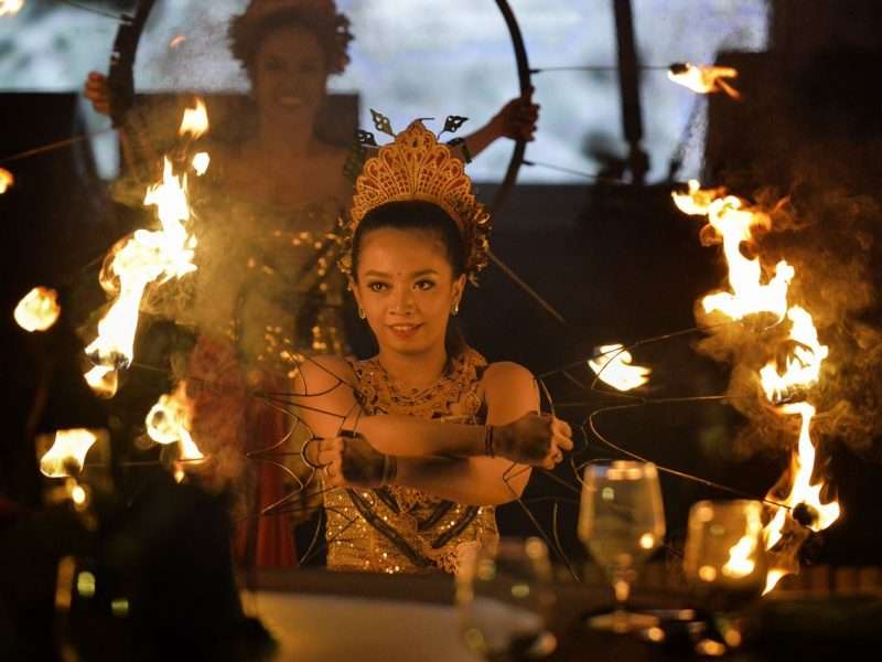 Fire dancer in Bali during General Affairs Forum 2018 performance