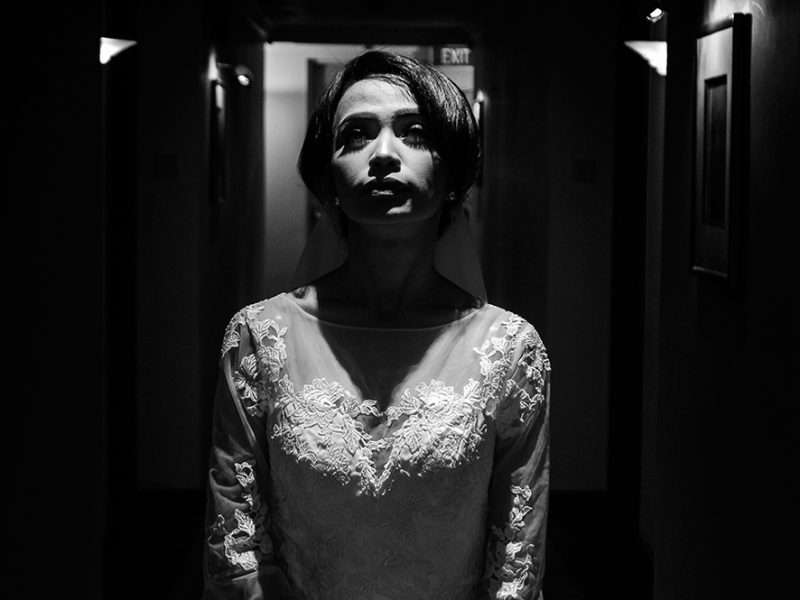 Wedding bride in her dress