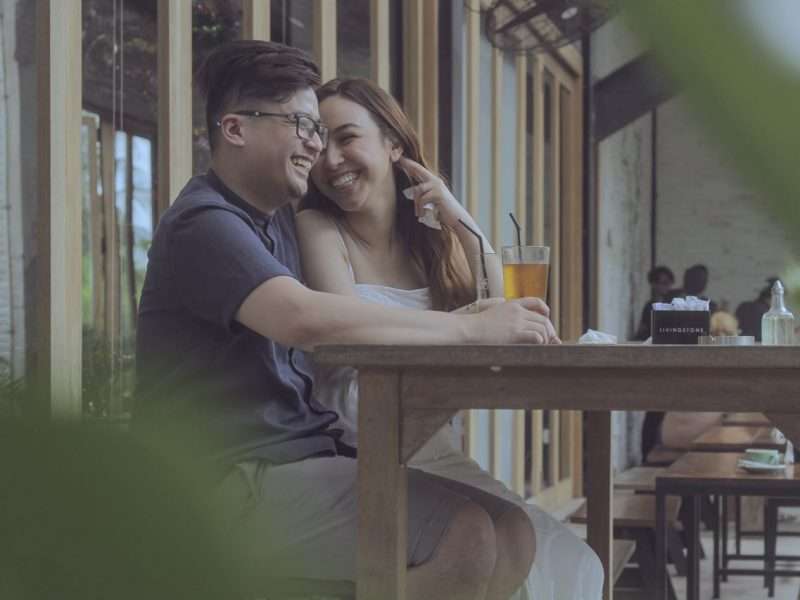 A couple dining and having their time.