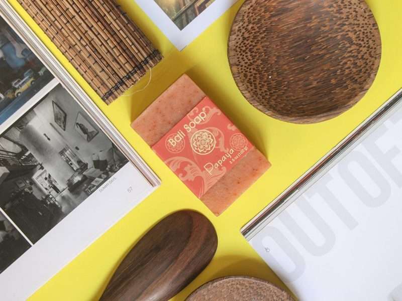 Natural soap, papaya.