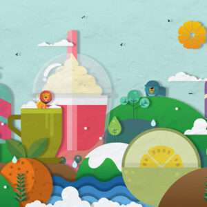 RRCREATIVITY.COM Illustration - Milkshake City 2